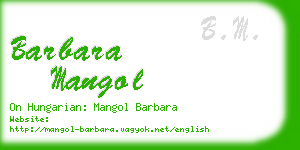 barbara mangol business card